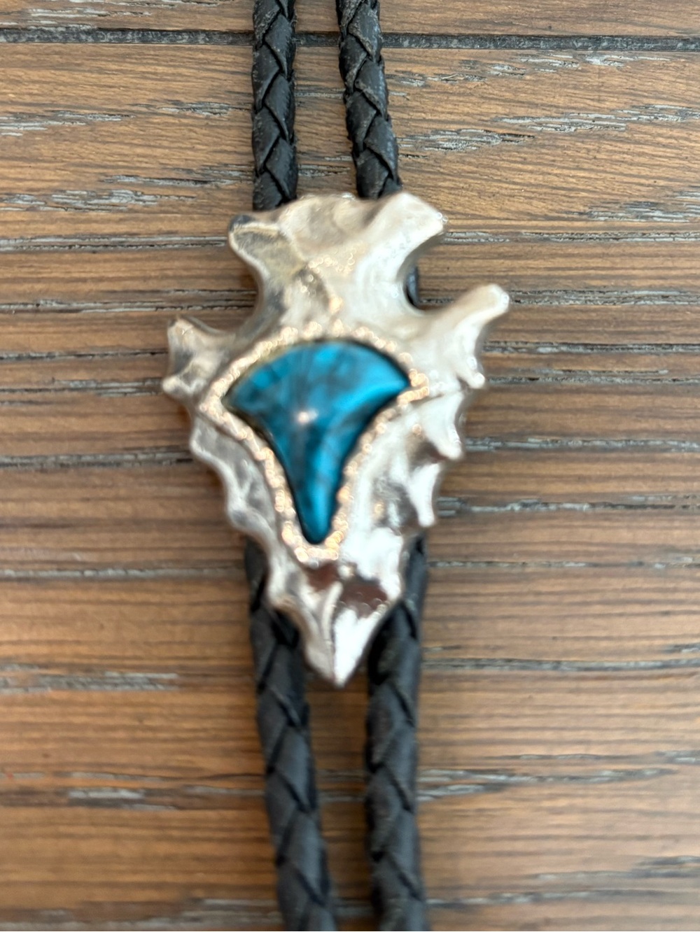 Bolo Tie Black and Silver